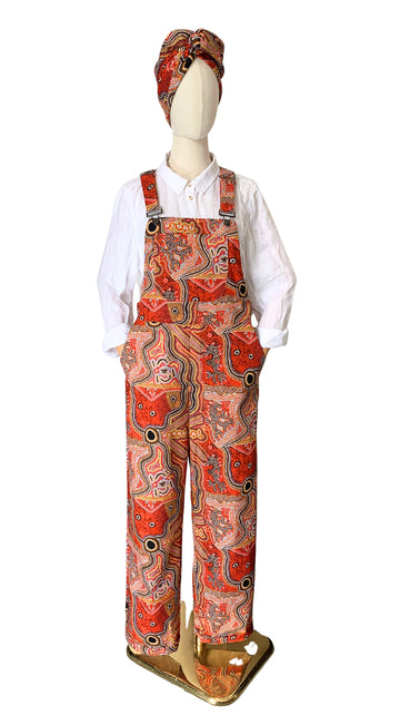 Lola Overalls – Frog Dreaming by Thomas Jangala Rice