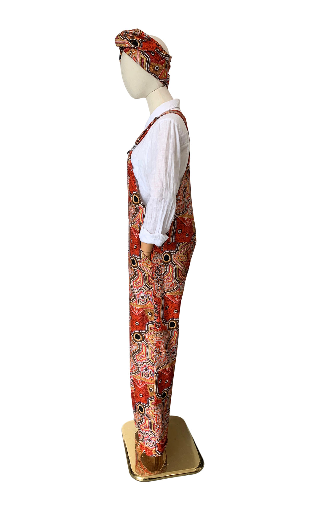 Lola Overalls – Frog Dreaming by Thomas Jangala Rice