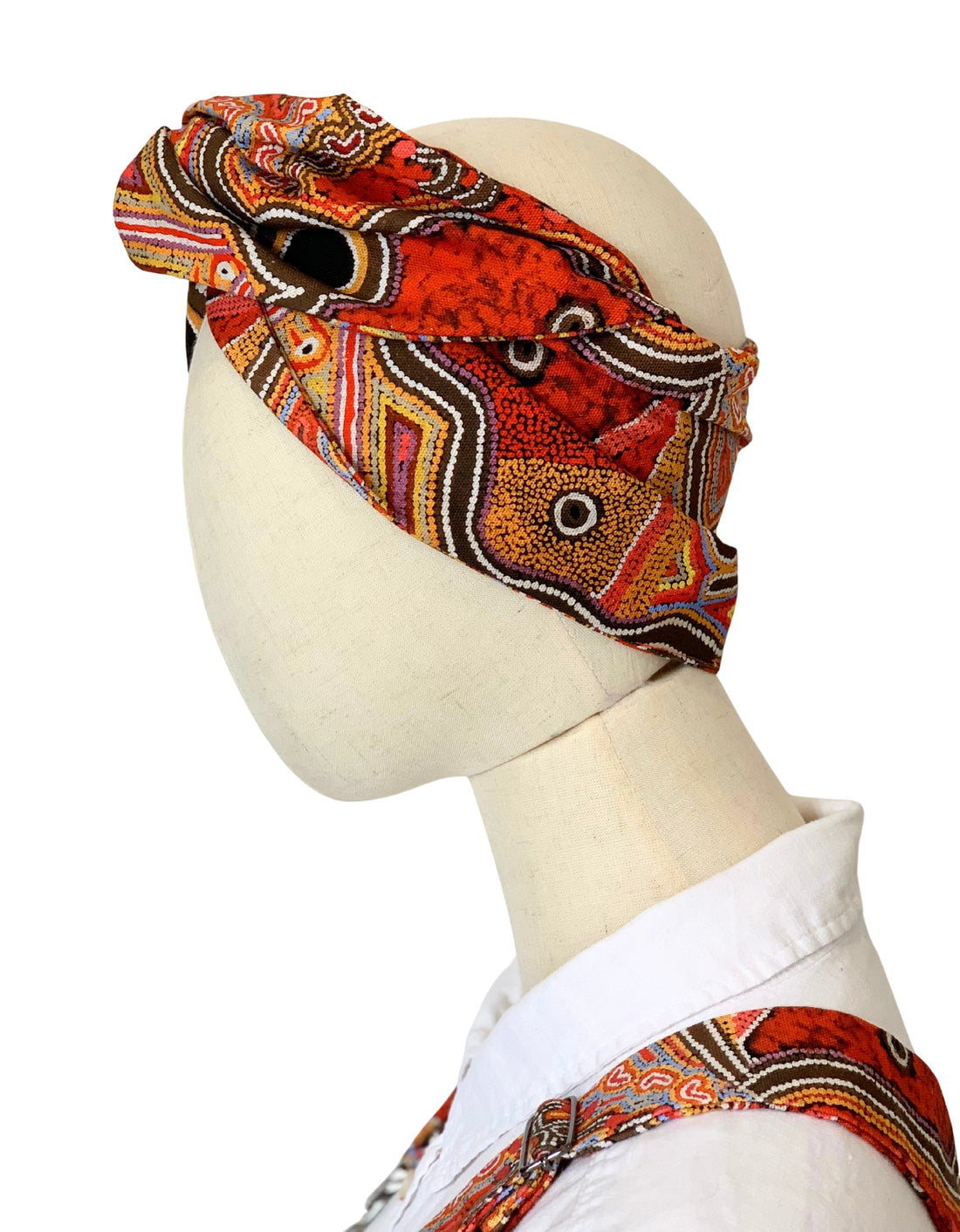 Wide Wired Headband – Frog Dreaming by Thomas Jangala Rice