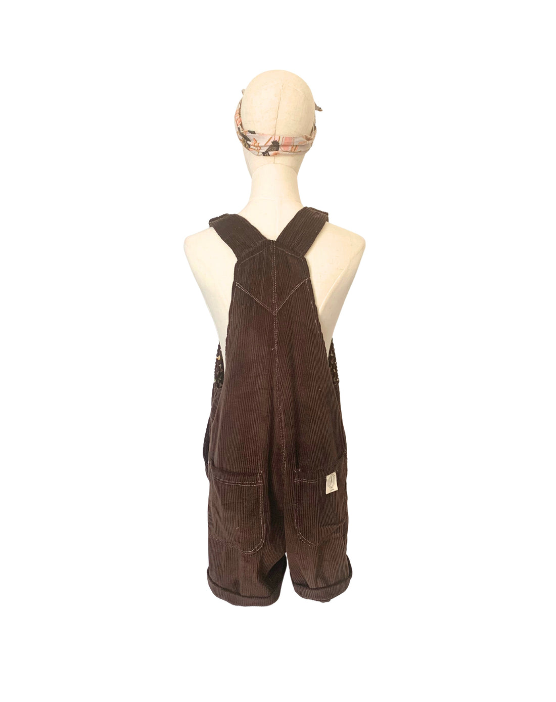 Lola Short Overalls – Brown Corduroy (Size S)