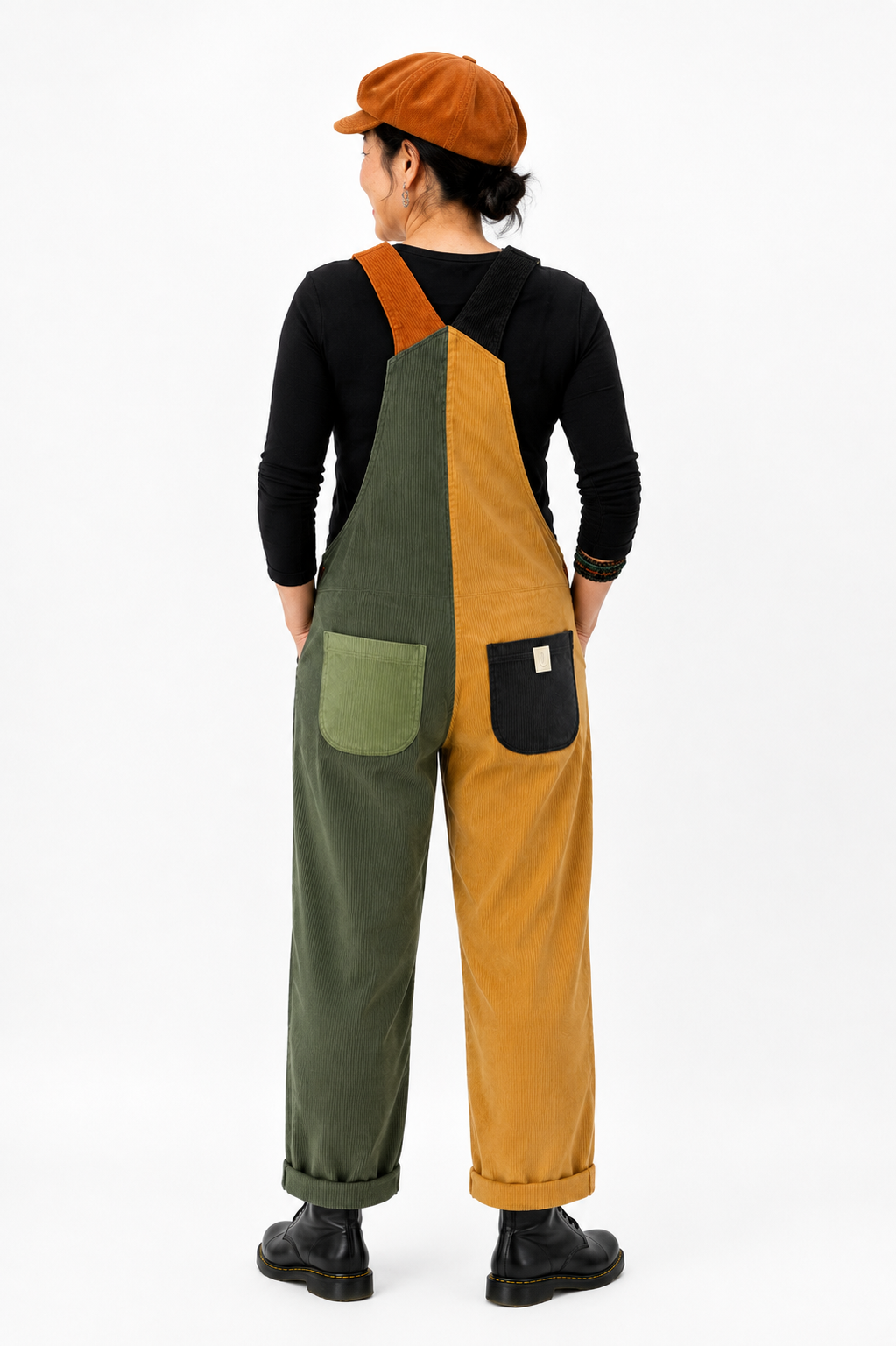 Lola Overalls – Patchwork Corduroy | Size Medium AU 10–12
