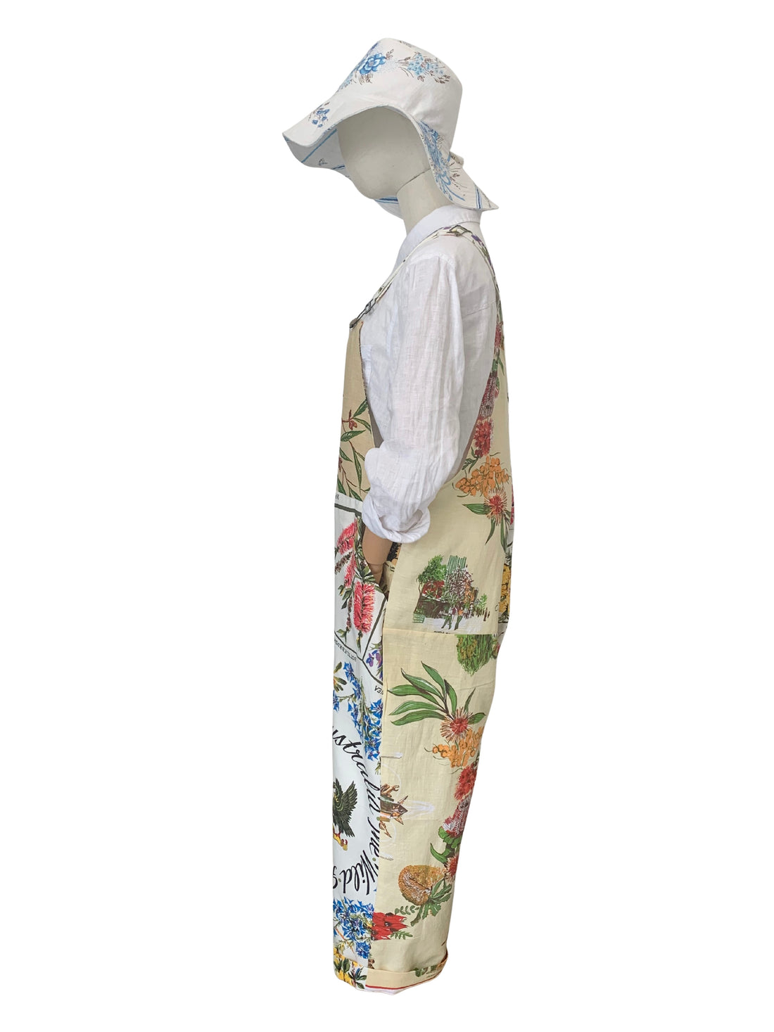 Lola Overalls – Upcycled Vintage Tablecloth Edition