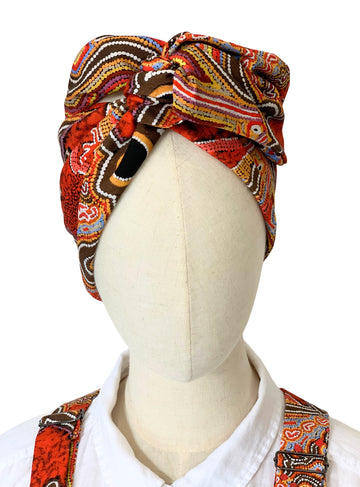 Wide Wired Headband – Frog Dreaming by Thomas Jangala Rice