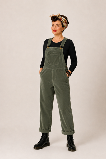 Lola Overalls - Moss Green